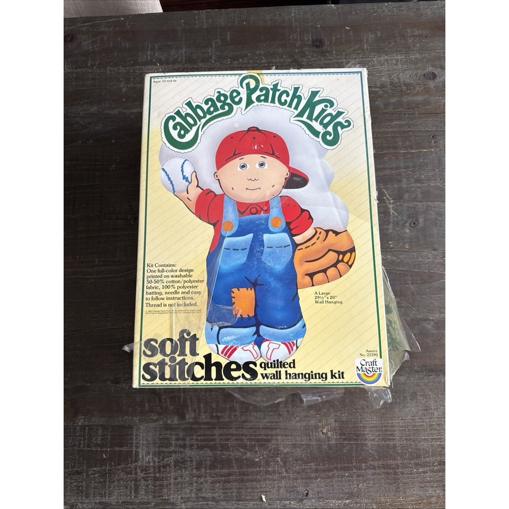 Cabbage Patch Kids Wall Hanging Kit 1984 Vintage Soft Stitches NIB No. 25301